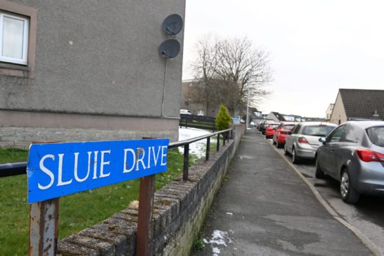 The incident happened at an address on Sluie Drive, Dyce.