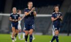 Scotland's Rachel Corsie applauds the fans at full-time after the FIFA Women's World Cup 2023 qualifying match against the Faroe Islands at Hampden Park, Glasgow.