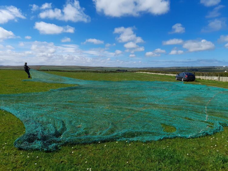 Fishing net pollution found by Caithness Beach Cleaners