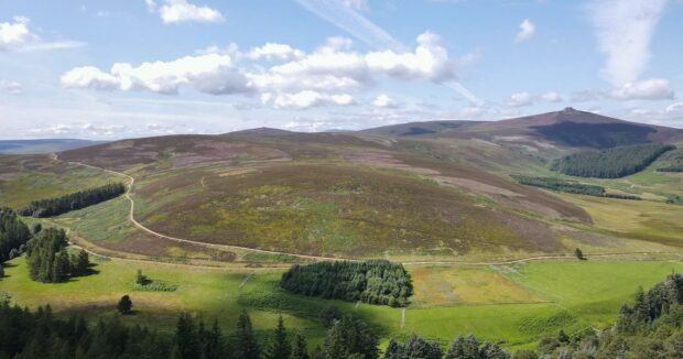 Glen Dye in Aberdeenshire, including the famous summit of Clachnaben. Photograph Credit: LandFor.