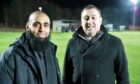Fort William chairman John Trew, right, with manager Shadab Iftikhar