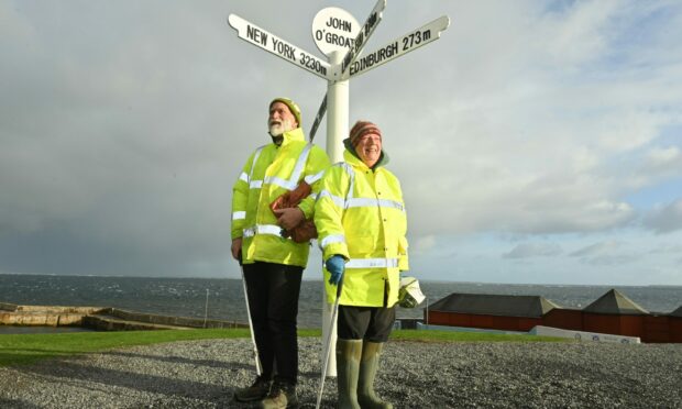Dorcas and Allan Sinclair who founded Caithness Beach Cleans group