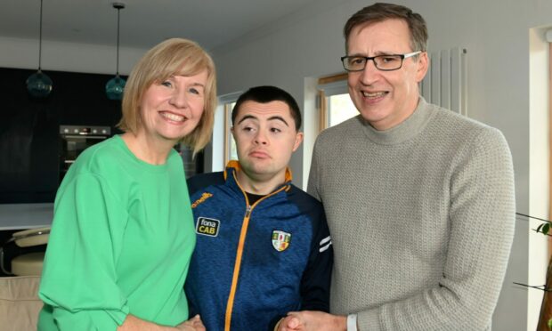 Aloyise, Niall and Hilary Mulligan at their home in Banchory. Picture by Paul Glendell