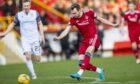 Ryan Hedges scores to make it 1-0 Aberdeen against Edinburgh City at Pittodrie.
