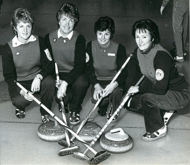 1985 - Aberdeen’s Pat Lockhart, right, pictured with Nancy Main, Sheila Miller and Jean Glen