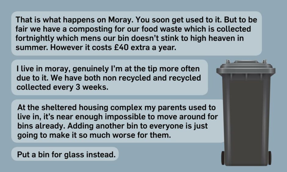 facebook comments on Aberdeenshire recycling changes