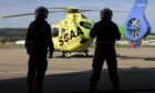 Increase in demand of air ambulance charity soared in 2021. Picture shows; SCAA helicopter and medical crews. Scotland. Supplied by Scotland's Charity Air Ambulance (SCAA)