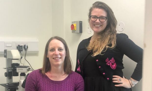 Dr Antonia Pritchard (right) pictured with her late colleague Dr Sharon Hutchison, who died in December 2019 as a result of skin cancer.