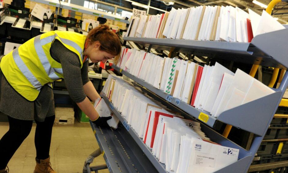 Aberdeen mail centre in Wellington Circle during the Christmas rush in 2014. Picture by Colin Rennie/DCT Media.