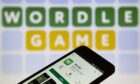 Wordle game app on a smartphone.