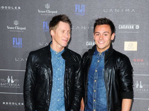 Tom Daley and Dustin Lance Black (PA)