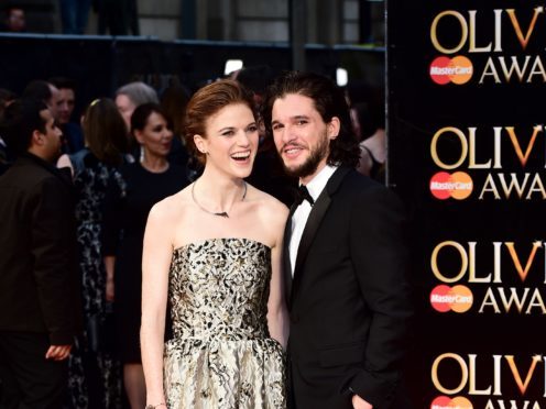Rose Leslie and Kit Harington attending the Olivier Awards (Ian West/PA)
