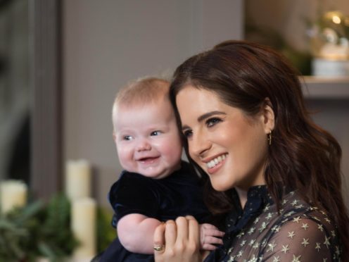 Binky Felstead with daughter India (David Parry/PA)