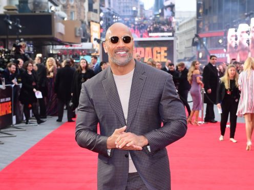 Dwayne Johnson is celebrating after his latest film, Rampage, became his most successful ever in China (Ian West/PA)