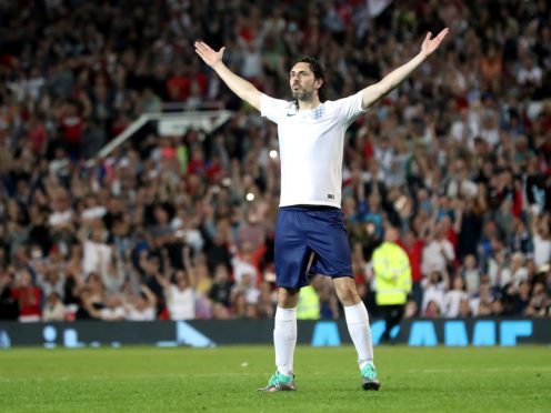 England’s Blake Harrison celebrates scoring the winning penalty (PA)