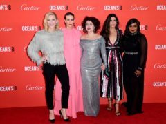 Cate Blanchett, Sarah Paulson, Helena Bonham Carter, Sandra Bullock and Mindy Kaling attending the European premiere of Oceans 8 (Ian West/PA)
