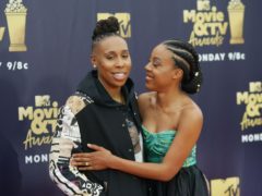 Lena Waithe and Alana Mayo arrive at the star-studded ceremony in Los Angleles (Francis Specker/PA Wire)
