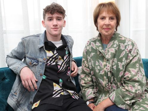Art Parkinson and Penelope Wilton speaking about their new movie Zoo (Niall Carson/PA)