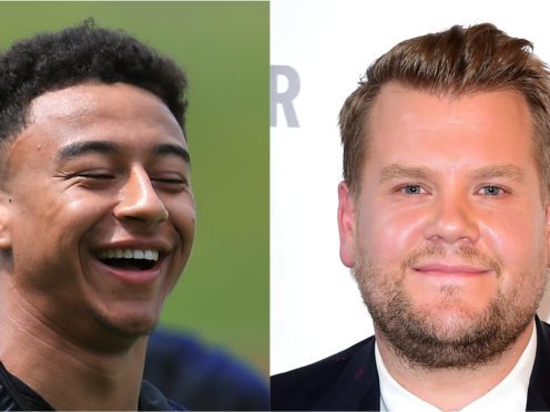 Jesse Lingard and James Corden (Mike Egerton/PA and Ian West/PA)