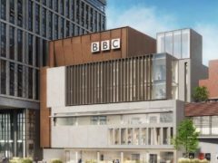 A mock-up of the BBC Stratford Building (BBC)