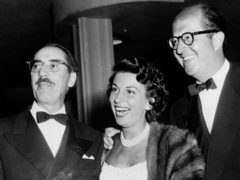 Nancy Sinatra, wife of actor and singer Frank Sinatra, with comedians Groucho Marx and Phil Silvers at a Hollywood party (PA)