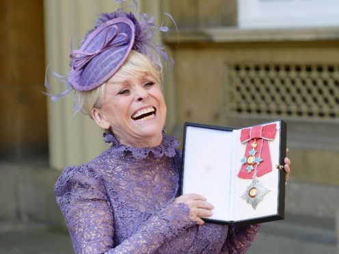 Television star Barbara Windsor after she was made a Dame Commander of the order of the British Empire by Queen Elizabeth II during an Investiture ceremony at Buckingham Palace, London.