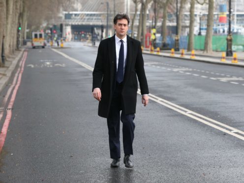 Former Labour party leader Ed Miliband (Jonathan Brady/PA)