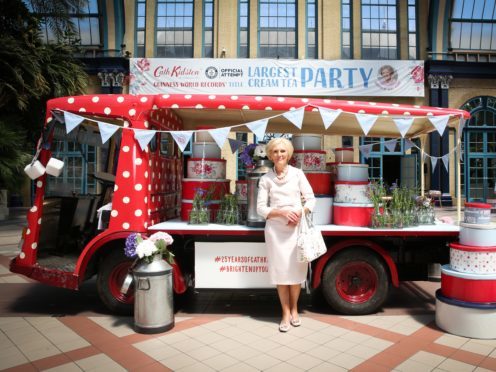 Mary Berry at the Cath Kidston largest cream tea party (PA)