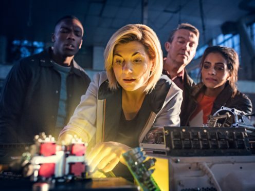 Jodie Whittaker and her sidekicks (Sophie Mutevelian/BBC)