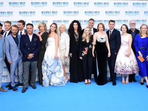 The cast and crew Mamma Mia! Here We Go Again (Ian West/PA)