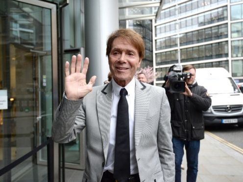 Cliff Richard arrives at the Rolls Building in London (Victoria Jones/PA)