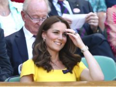 The Duchess of Cambridge ready for action on Centre Court (John Walton/PA)
