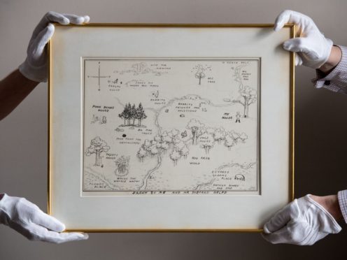 An original illustrated map of Winnie-The-Pooh’s Hundred Acre Wood has sold for a record £430,000. (Sotheby’s)