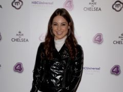 Louise Thompson has shared a picture of her engagement ring and fiance Ryan Libbey (Anthony Devlin/PA)