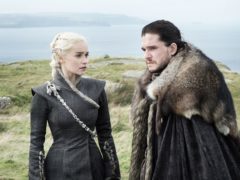 Emilia Clarke as Daenerys Targaryen and Kit Harington as Jon Snow in Game Of Thrones (Sky)