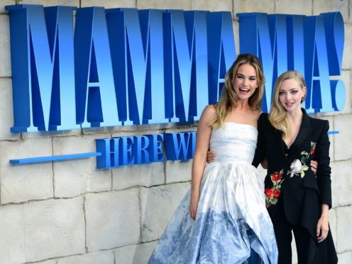 Lily James and Amanda Seyfried at the premiere of Mamma Mia! Here We Go Again (Ian West/PA)