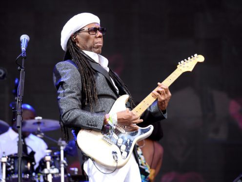 Nile Rodgers and Chic performing on the Pyramid Stage at Glastonbury Festival (Ben Birchall/PA)