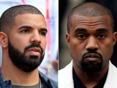 Kanye West and Drake (PA)