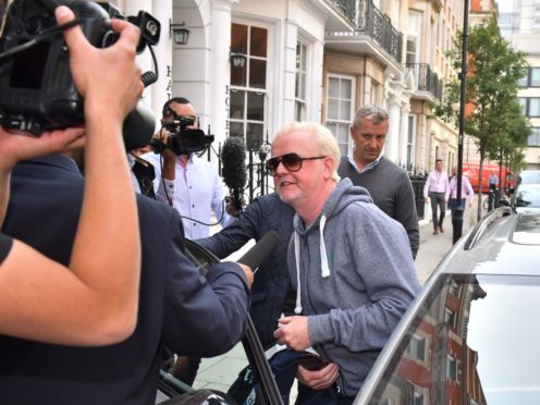 Chris Evans leaves the Radio 2 studio in London after he announced he is quitting his Radio 2 breakfast show which he has presented since 2010.