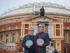 Roger Daltry and Eric Clapton outside the Royal Albert Hall (Dominic Lipinski/PA)