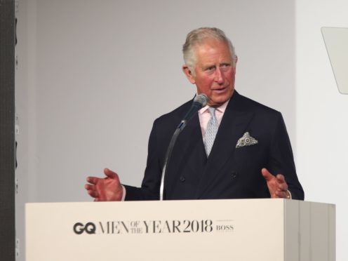 The Prince of Wales accepting the Lifetime Achievement award at the GQ Men of the Year Awards 2018 (Yui Mok)