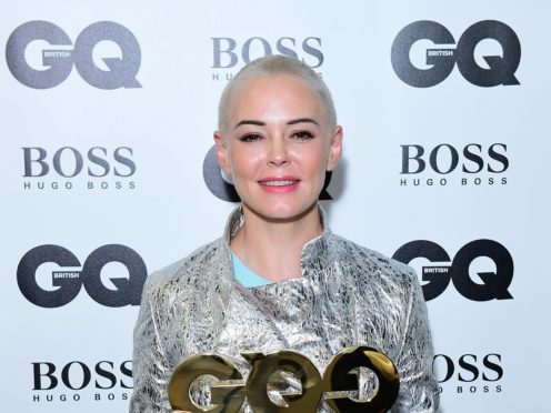 Rose McGowan became the first woman to win the Inspiration prize at the GQ awards (Ian West/PA)