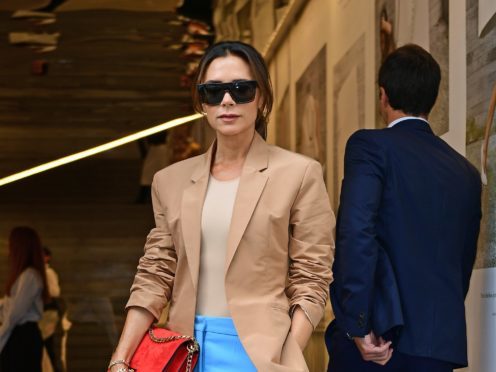 Victoria Beckham departs after her London Fashion Week SS19 show in Dover Street, London (Ian West/PA)