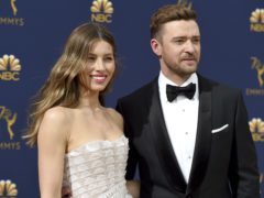 Jessica Biel attended the TV awards show in Los Angeles with husband Justin Timberlake (Jordan Strauss/Invision/AP)