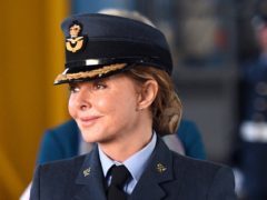Carol Vorderman attends the the consecration parade for 617 Squadron’s new standard at RAF Marham in Norfolk (Joe Giddens/PA)