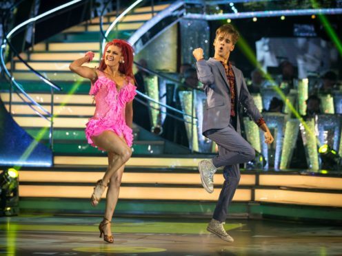 Joe Sugg performed the jive with Dianne Buswell on Saturday (Guy Levy/BBC)