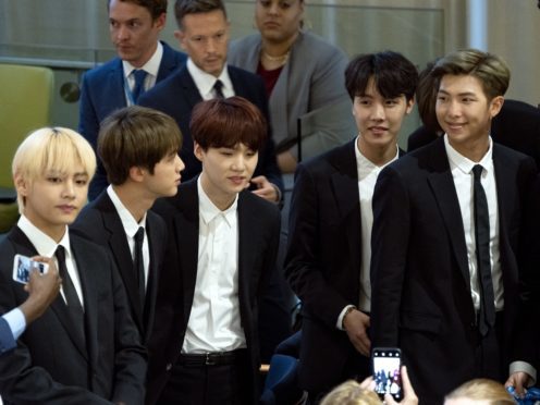 K-pop superstars BTS urged fans to ‘love themselves’ during a historic speech at the United Nations (AP Photo/Craig Ruttle)