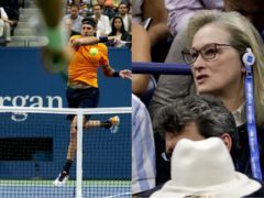Actress Meryl Streep watched the 2018 US Open men’s singles final between Novak Djokovic and Juan Martin del Potro (Andres Kudacki/AP and Julio Cortez/AP)