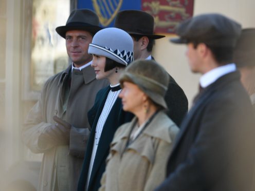 Stephen Campbell Moore and Michelle Dockery (Ben Birchall/PA)