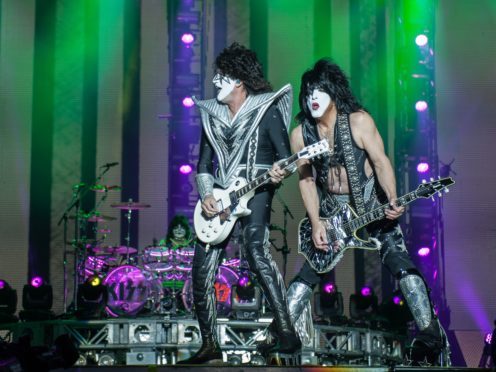 Gene Simmons, Tommy Thayer and Paul Stanley of Kiss (PA)